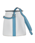 Farming Basket Bag In Epsom White/Bleu Jean, bottom view